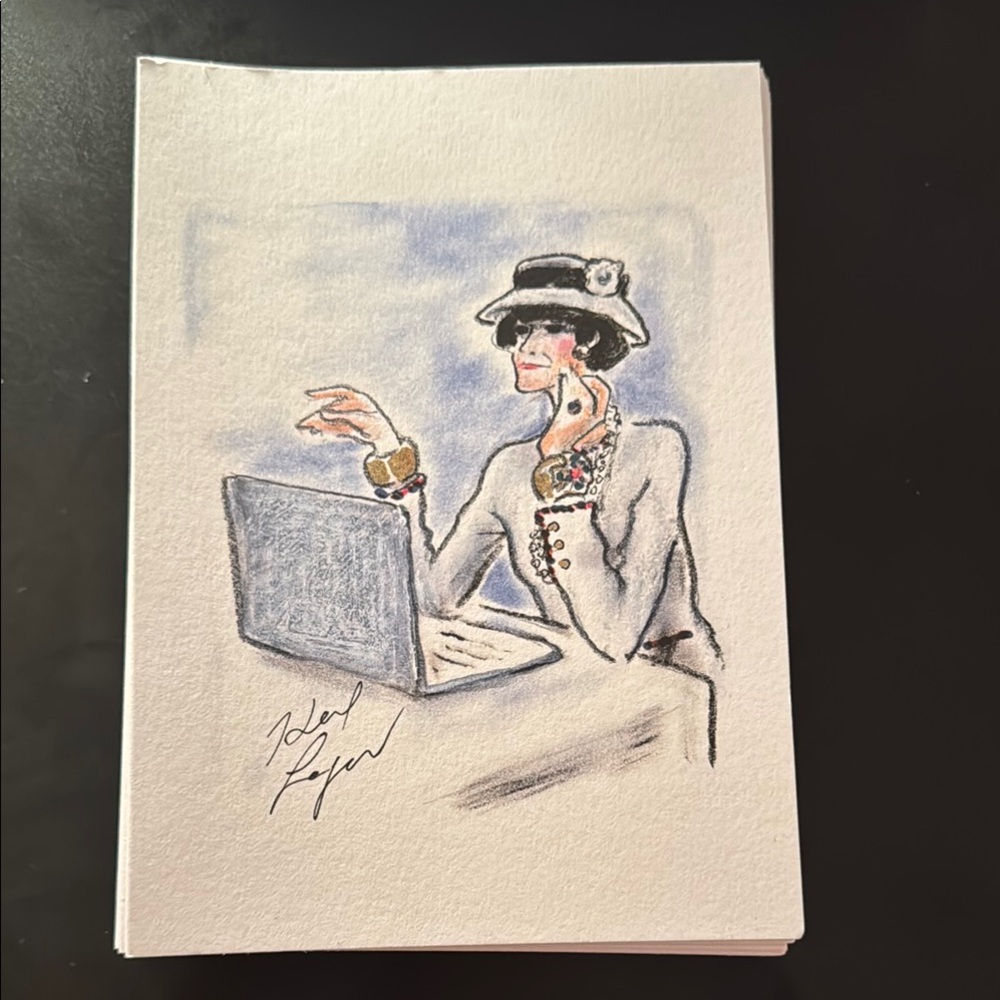 Chanel Elegance: Karl Lagerfeld Illustrated Stationery Set
